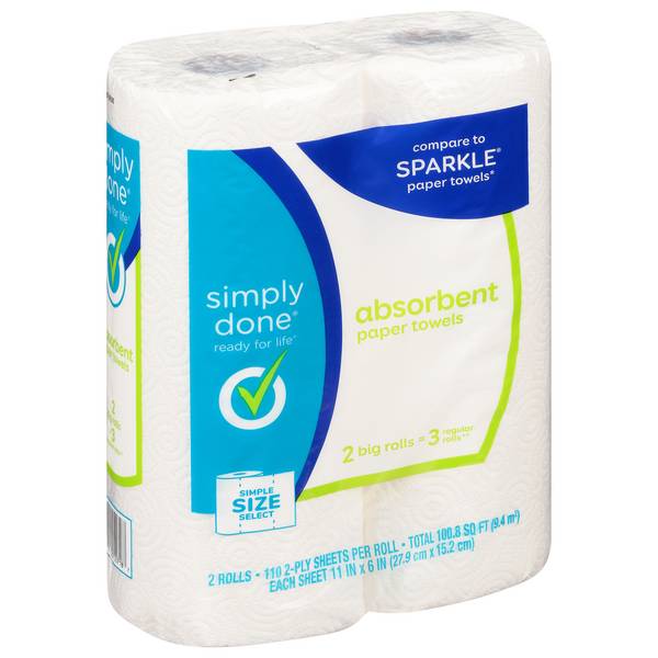 Simply Done Absorbent Paper Towels (11 in x 6 in)