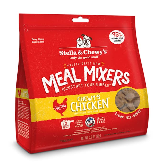 Stella & Chewy's Freeze Dried Raw Chewy's Chicken Meal Mixers High Protein Dry Dog Food Topper, 3.5 oz.