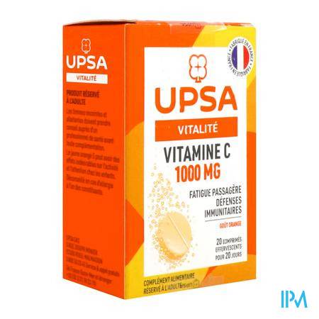 Vitamine C Upsa 1000mg Comprime Effervescent 10 X2 Vitalité - identique - Vos références santé à petit prix