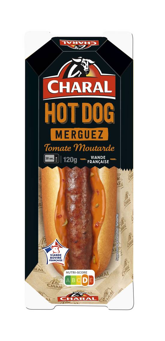 Charal - Hot dog merguez tomate moutarde
