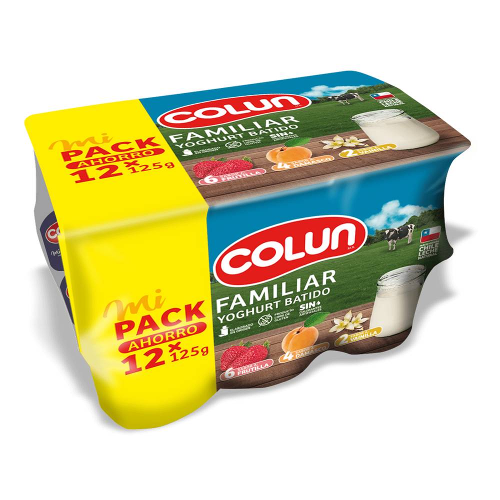 Colun pack familiar yoghurt batido (12 un)