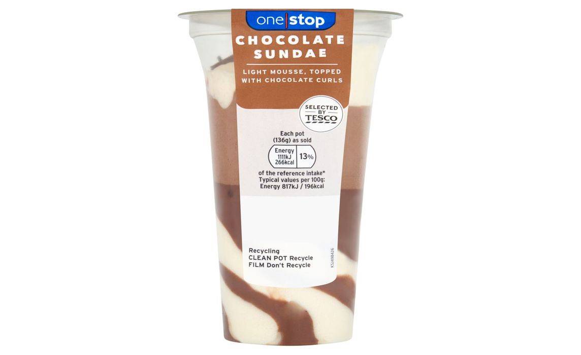 One Stop Chocolate Sundae 136g (392934)