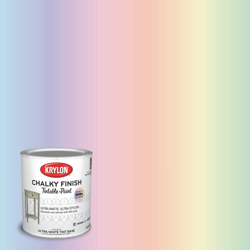Krylon Water-based Tintable Ultra White Chalky Paint (1-quart)