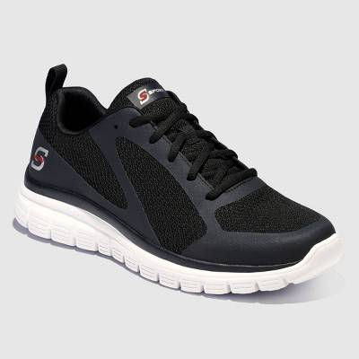 S Sport By Skechers Men's Reiff 3.0 Sneakers - Black 10: Lace Up, Cushioned Insole, Flocked Outsole, Medium Width