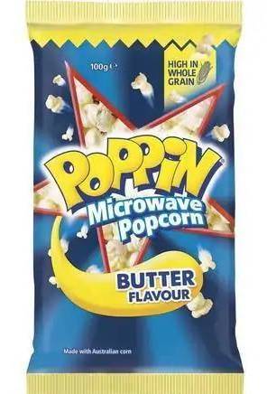 Poppin Microwave Popcorn Butter Flavour 100g
