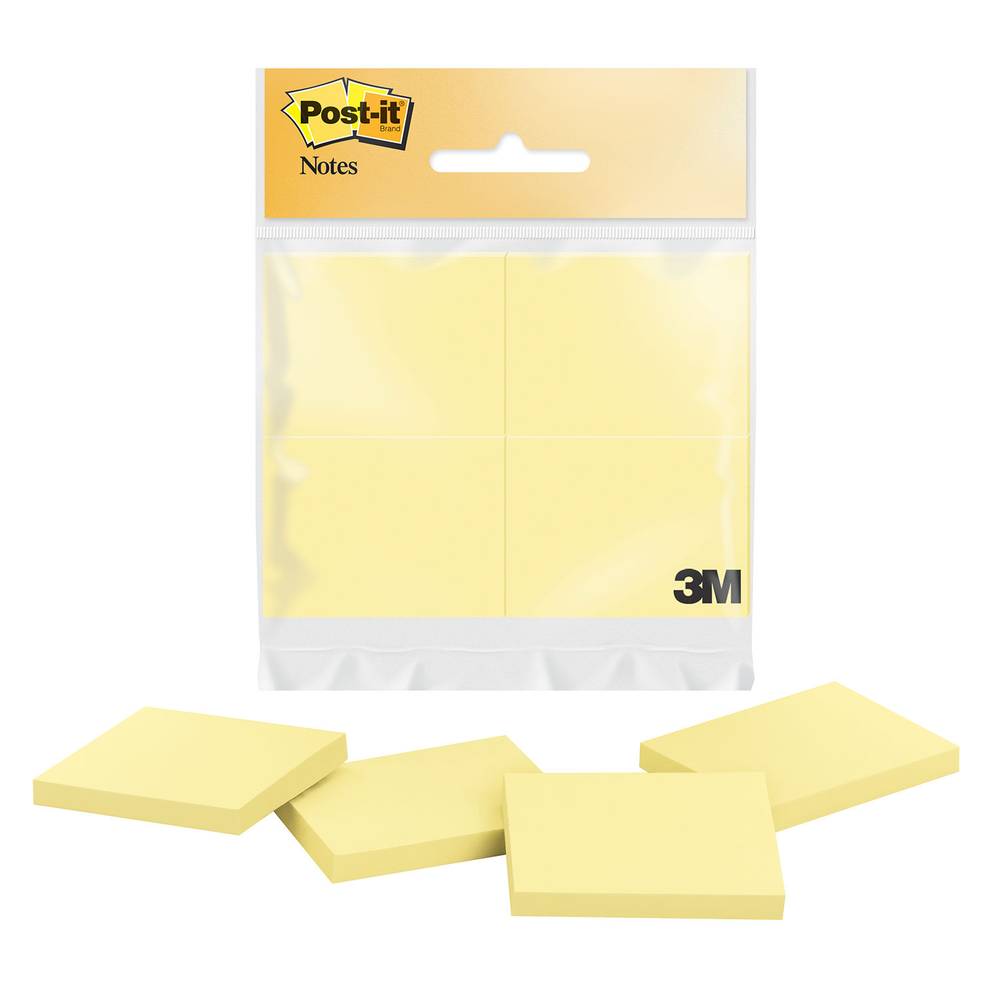 Post-It · Notas adhesivas - Amarillo (4 un)