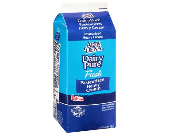Alta Dena · Dairy Pure Fresh Pasteurized Heavy Cream (1/2 gal)