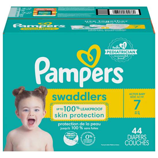Pampers Swaddlers Soft and Absorbent Diaper Size 7 (44 ct)