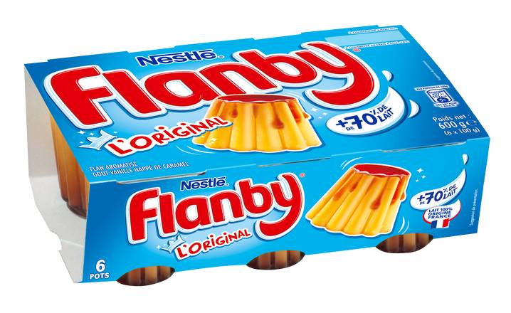 Nestlé - Flanby vanille nappage caramel (6 pièces)