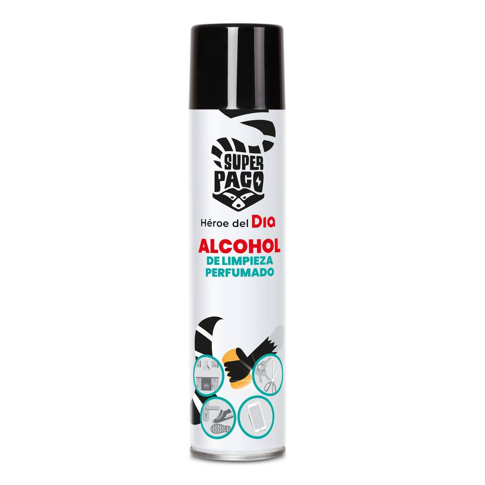 Alcohol De Limpieza Perfumado Super Paco De Dia Spray 300 Ml