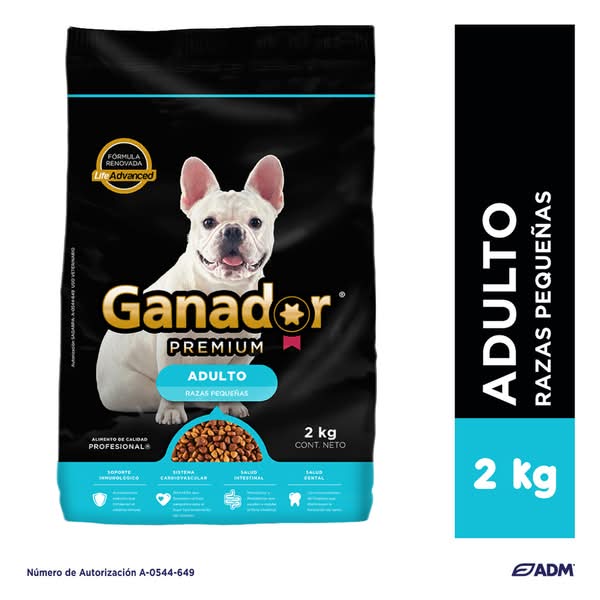 Ganador · Premium alimento seco para perros, Adulto-Razas Pequeñas (2 kg)