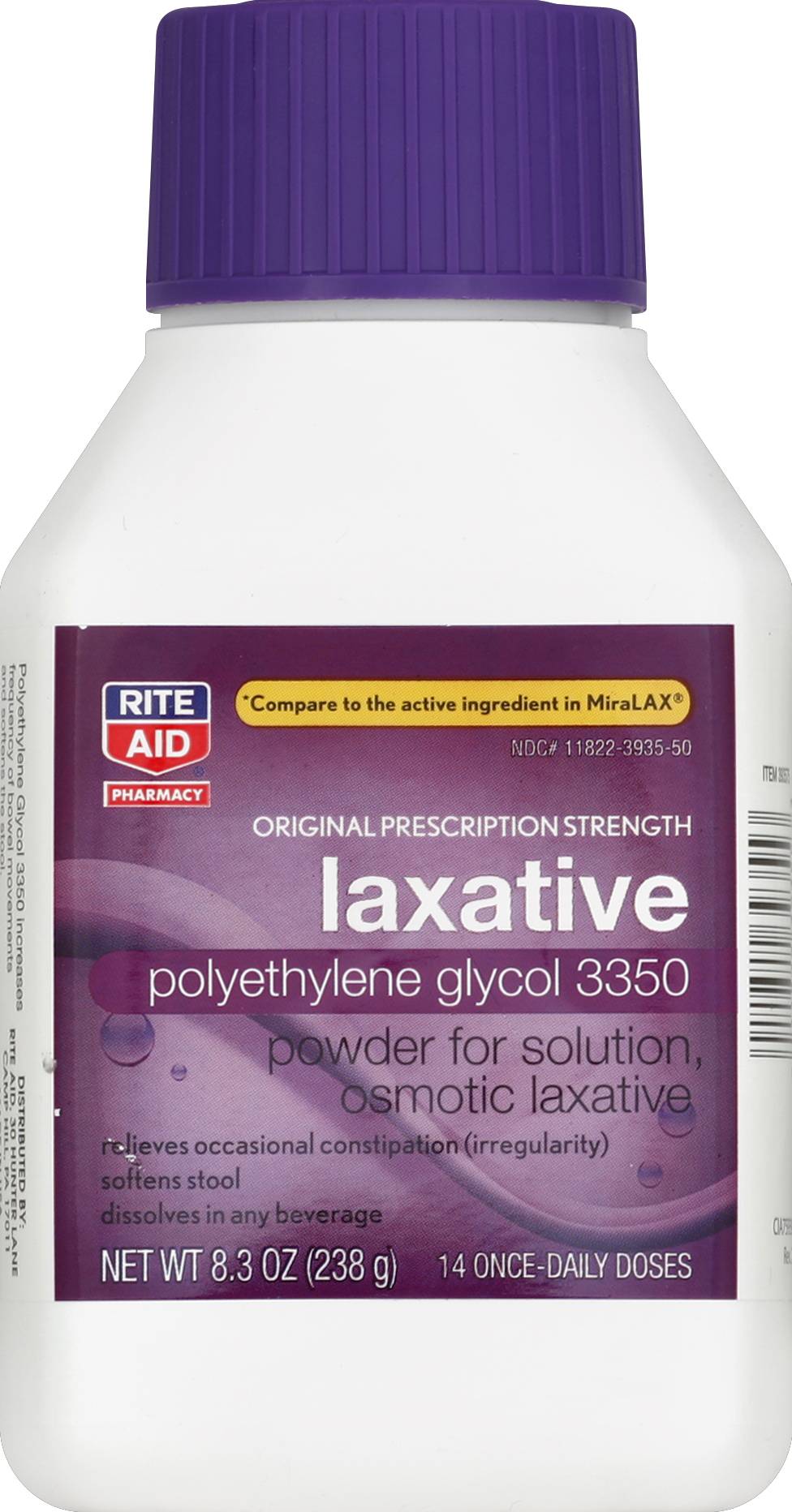 Rite Aid Pharmacy Laxative Polyethylene Glycol (8.3 oz)