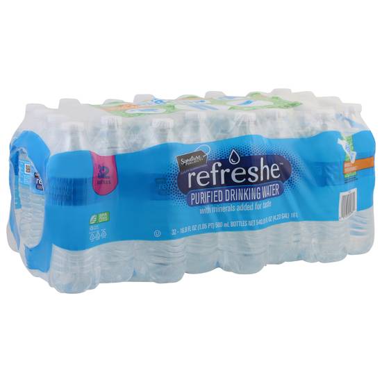 Signature Select Refreshe Purified Drinking Water (32 x 16.9 fl oz)