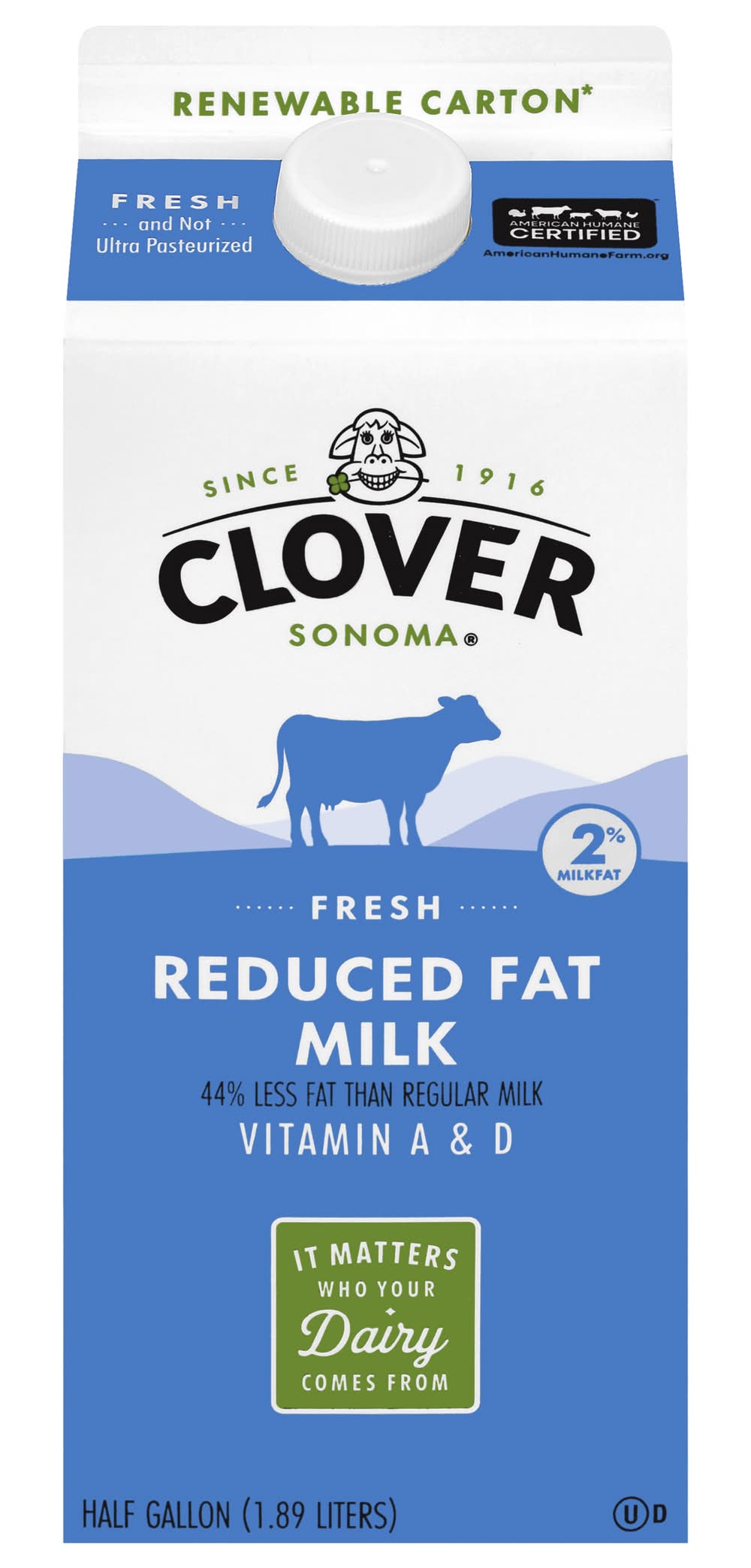 Clover Sonoma 2% Reduced Fat Milk (1 gal)