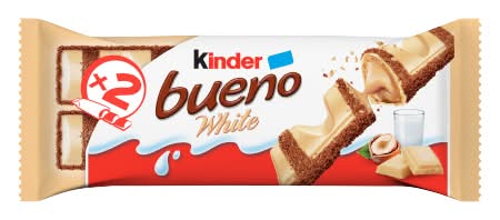 Kinder Bueno Milk & Hazelnuts, White Chocolate Bars (2 pack)