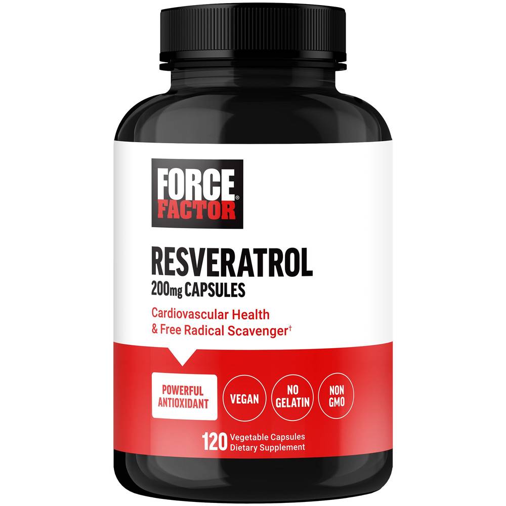 Resveratrol - Antioxidant For Cardiovascular Health - 200 Mg (120 Capsules)