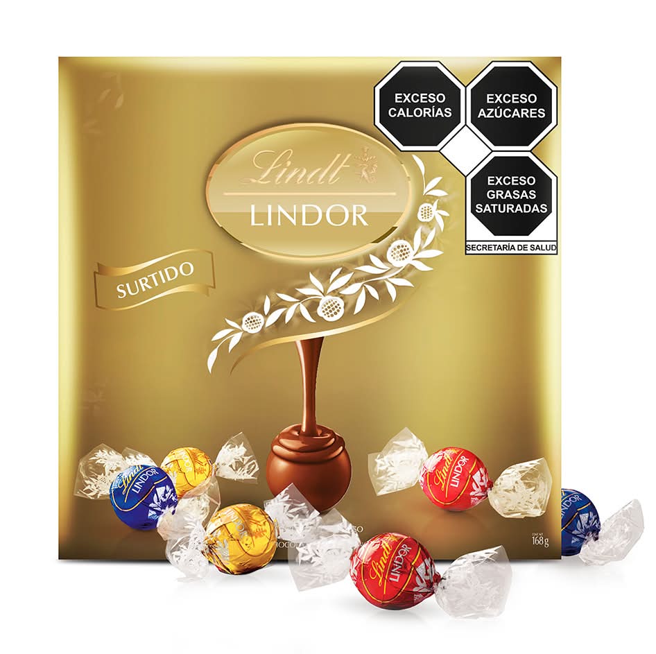 Lindt · Lindor surtido de chocolates con relleno, surtido (168 g)