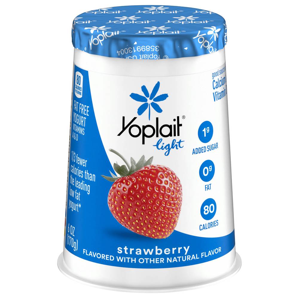 Yoplait Fat Free Light Strawberry Yogurt (6 oz)