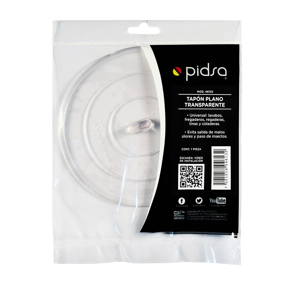 Pidsa tapón plano (transparente)