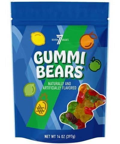 7-Select 12 Flavors Gummi Bears (14 oz)