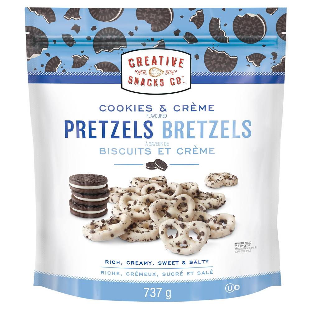 Creative Snacks Co. Cookies & Crème Pretzels, 737 G