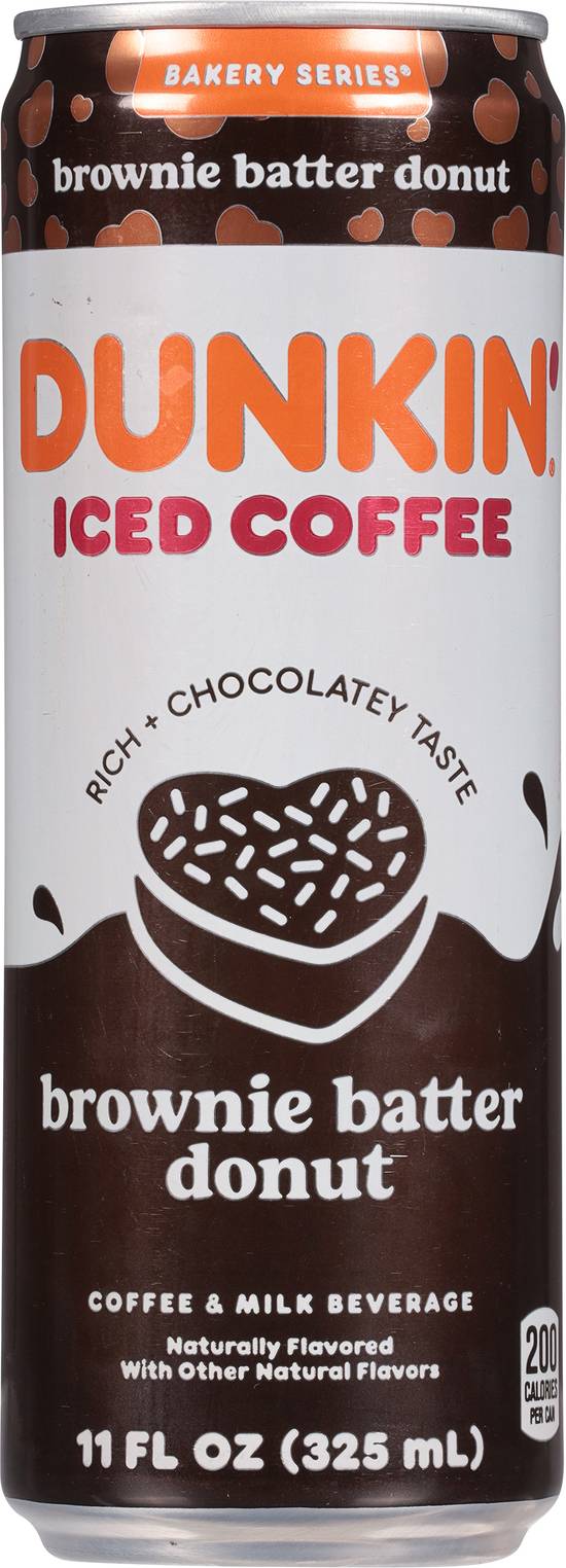 Dunkin' Naturally Flavoured Bakery Series Brownie Batter Donut Iced Coffee (11 fl oz)