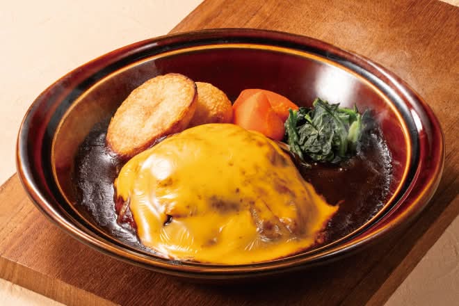 【C8】デミ煮込みチーズハンバーグ