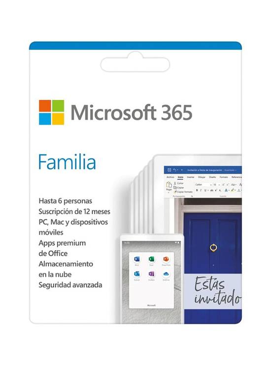 Microsoft office microsoft 365 familia: word, excel, onedrive y más