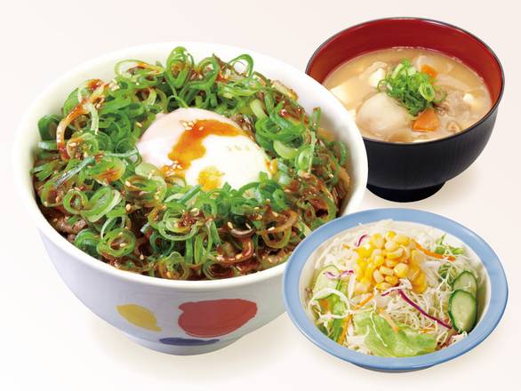 ネギたっぷり旨辛ネギたま牛めし豚汁生野菜セット