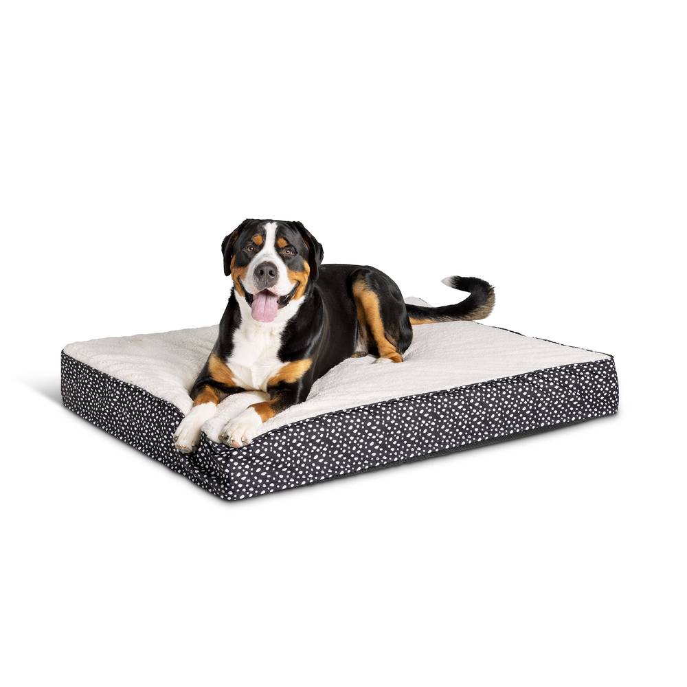 Top Paw® Dotted Orthopedic Mattress Dog Bed (Color: Multi Color, Size: 36\"L X 48\"W X 6\"H)