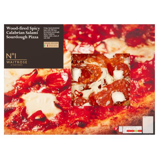 Waitrose & Partners No.1 Spicy Calabrian Salami Sourdough Pizza 