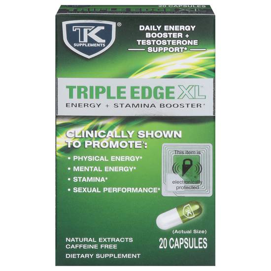 Tk Supplements Triple Edge Xl Energy + Stamina Booster