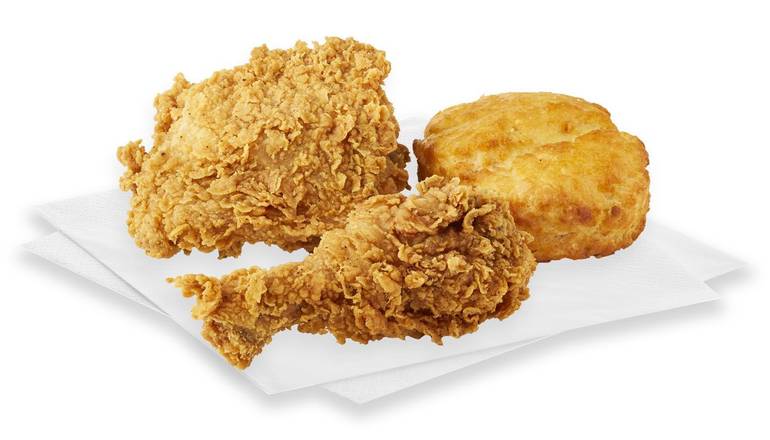 Fried Chicken (2pc.) with a Biscuit