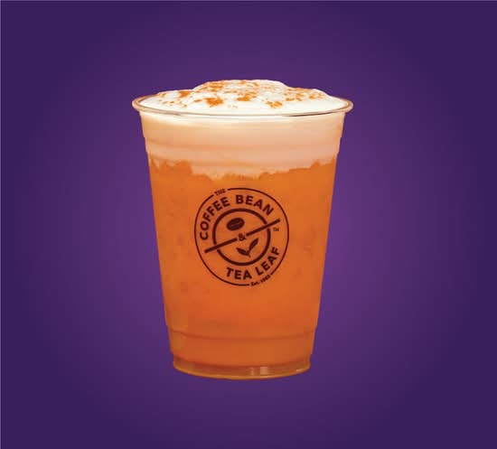 Black|Iced Pumpkin Dirty Chai Latte with Cream Cap