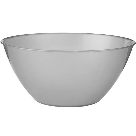Large Silver Plastic Bowl