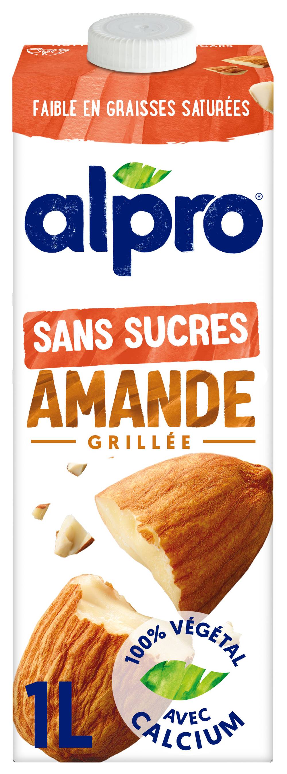 Alpro - Lait d'amande grillée sans sucre (1L)