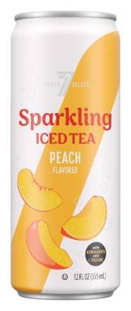 7-Select Sparkling Iced Tea, Peach (12 fl oz)