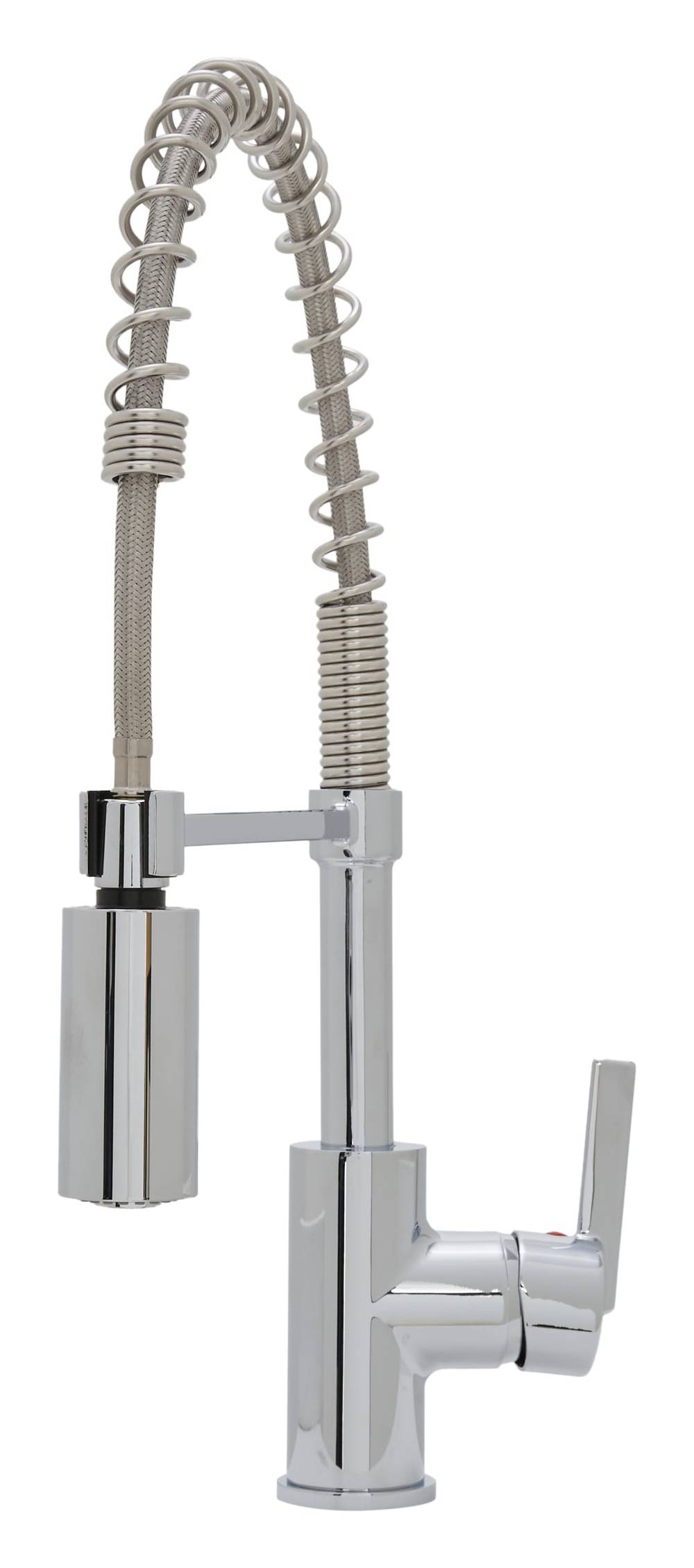 Project Source Flynt Chrome Single Handle Deck-mount Pull-down Kitchen Faucet with Sprayer ( Deck Plate Included ) | H90K-51D-PS-CH