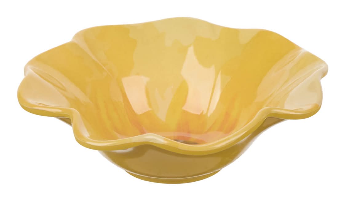 Melamine Flower Shaped Bowl 6 In