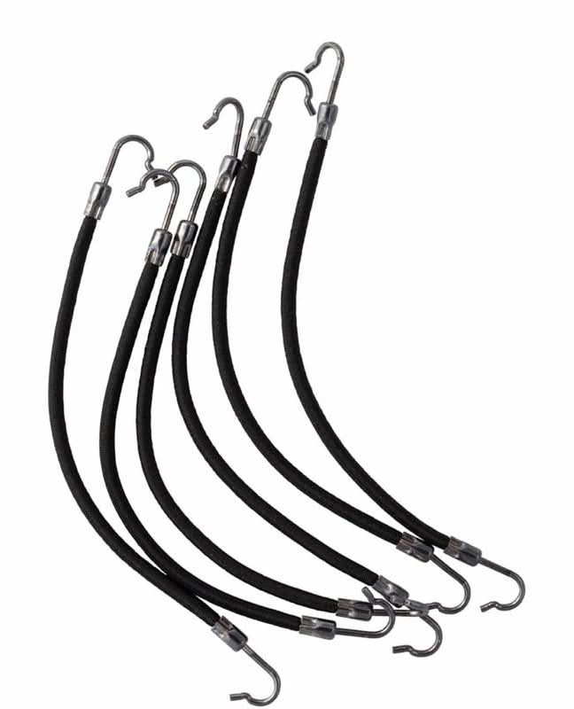 Mae Elastic Bungees Black 6pk