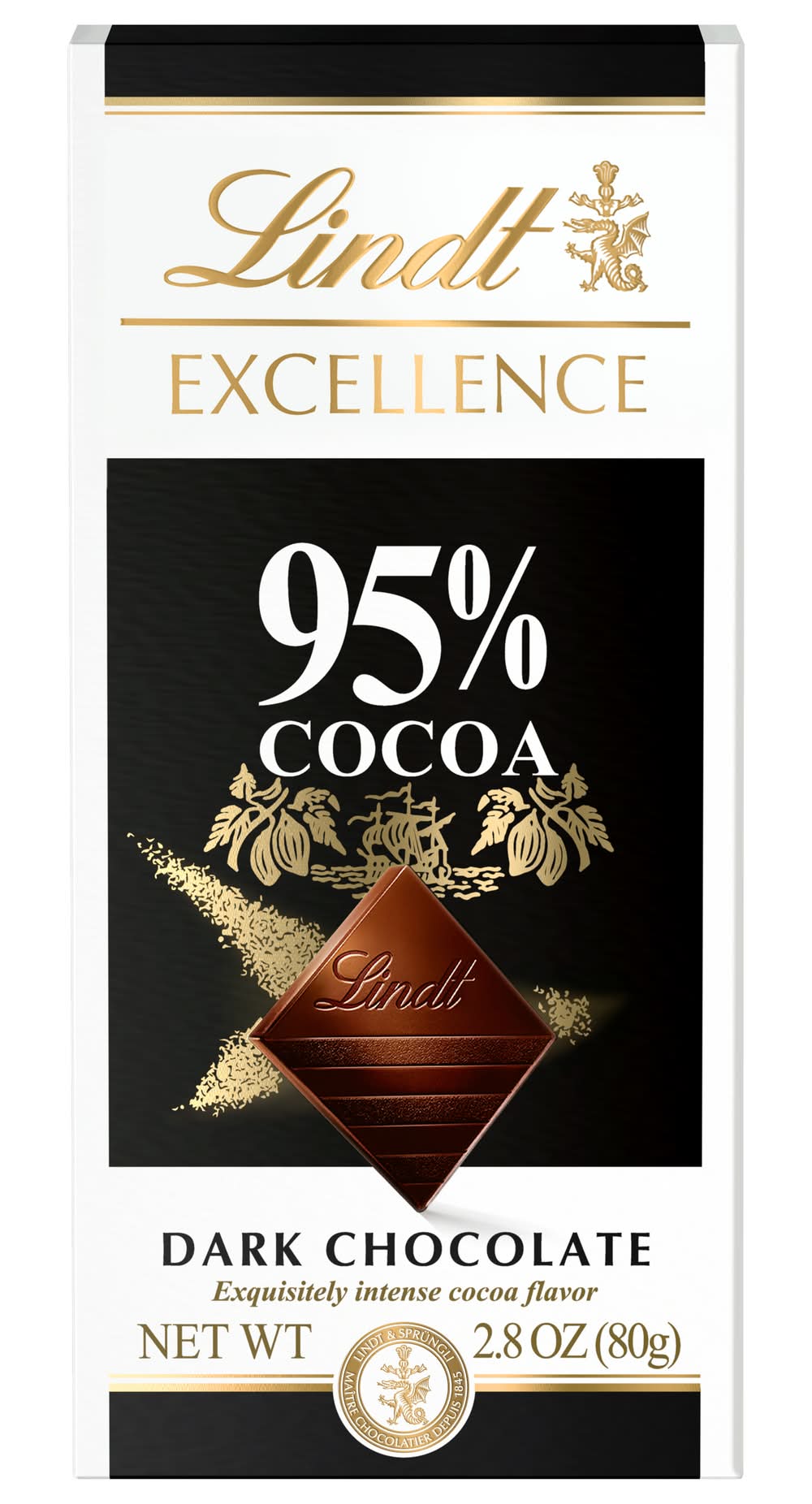 Lindt Excellence 95% Cocoa Dark Chocolate (2.8 oz)