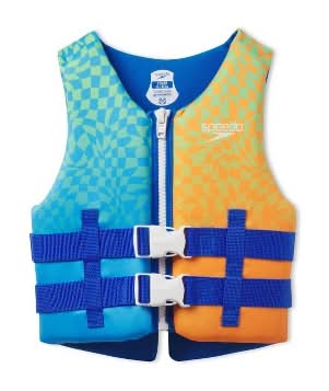 Speedo Junior Life Jacket Vest, Blue-Orange
