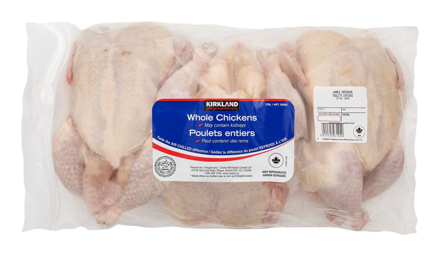 Kirkland Signature - Poulets Entiers Pour Friture, 4 Kg En Moyenne* / Kirkland Signature Whole Chicken Fryers, 4 Kg Average Weight*