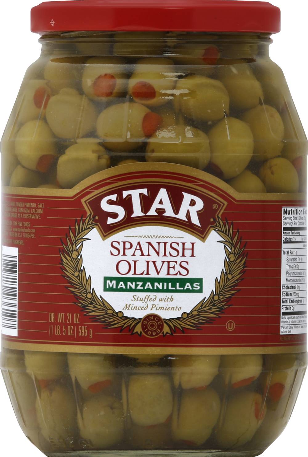 Star Spanish Manzanilla Olives (1.31 lbs)