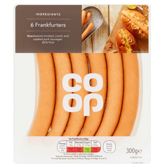 Co-op Frankfurters (6 pack)