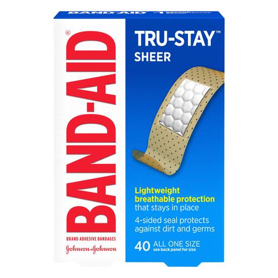 Band-Aid Tru-Stay Sheer Bandages (1.9 cm x 7.6 cm)