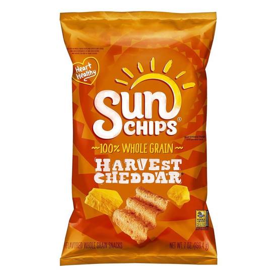 SunChips · 100% Whole Grain Harvest Cheddar Snacks (7 oz)