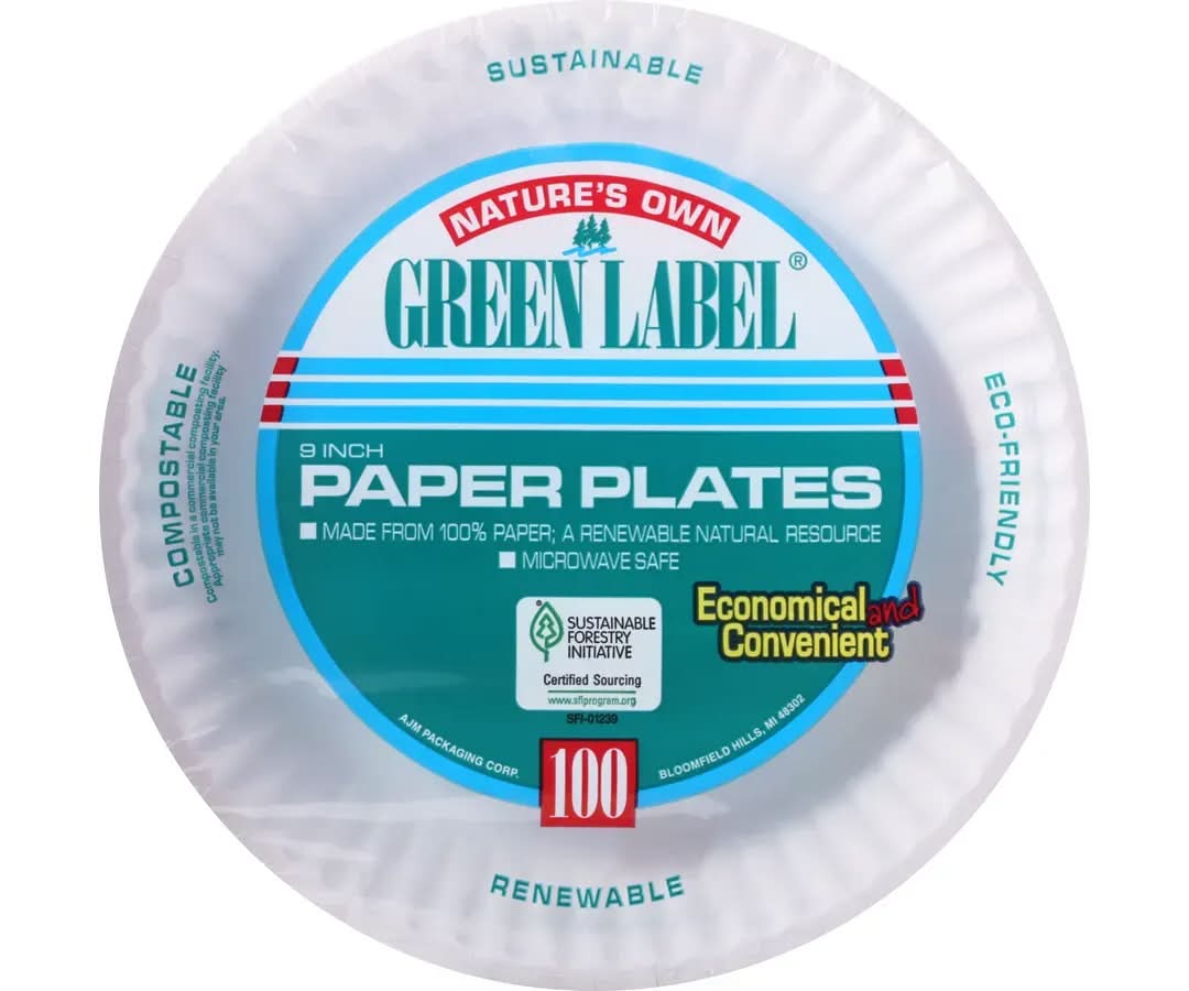 Nature's Own Green Label Paper Plates