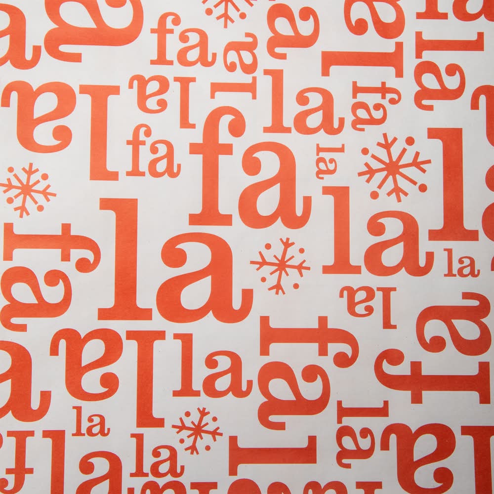 Christmas Gift Wrap Paper FA LA LA