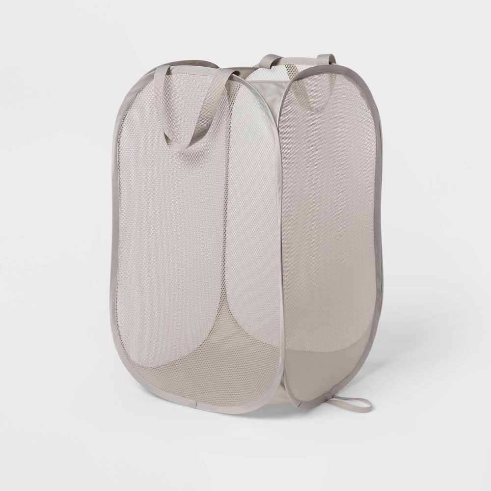 Brightroom Pop Up Mesh Laundry Hamper, Grey